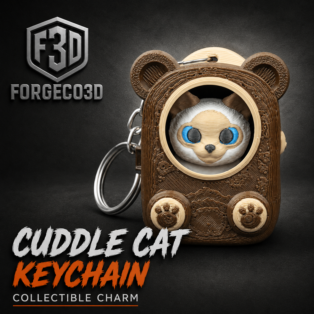 CatPack Backpack Buddies – 3D Printed Cat Keychains