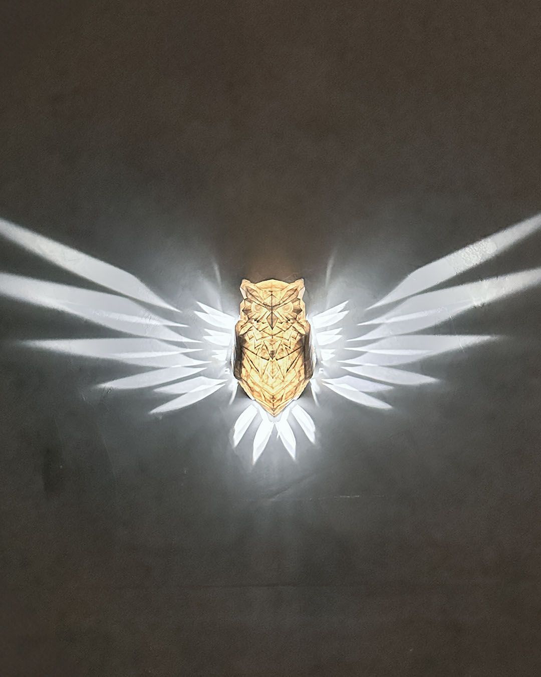 Night Owl LED Wall Light – 3D Printed Owl Sconce
