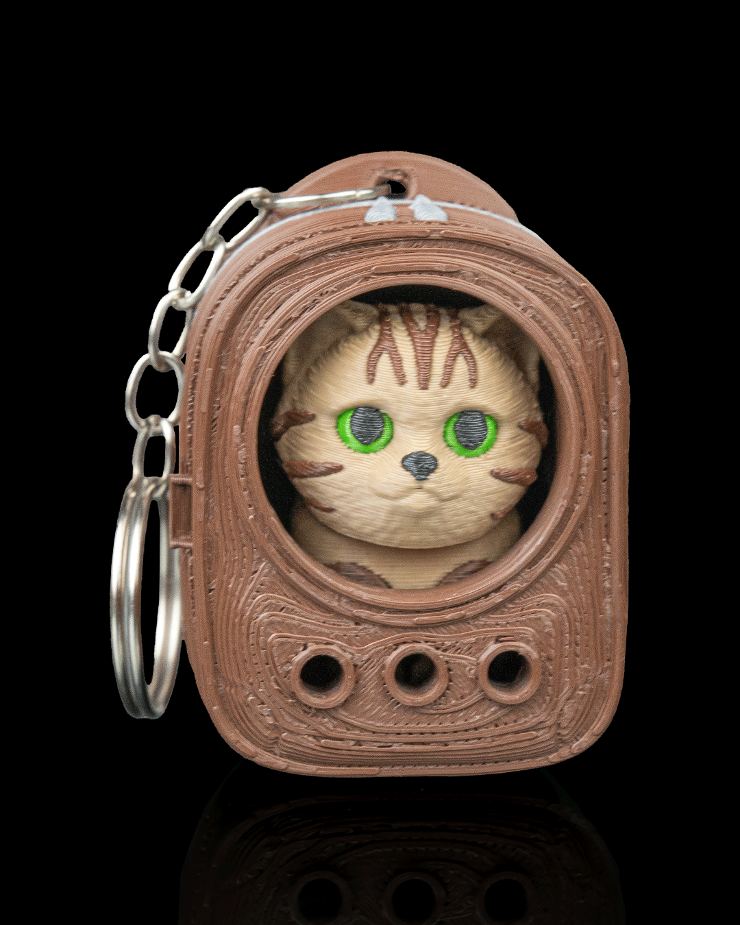CatPack Backpack Buddies – 3D Printed Cat Keychains