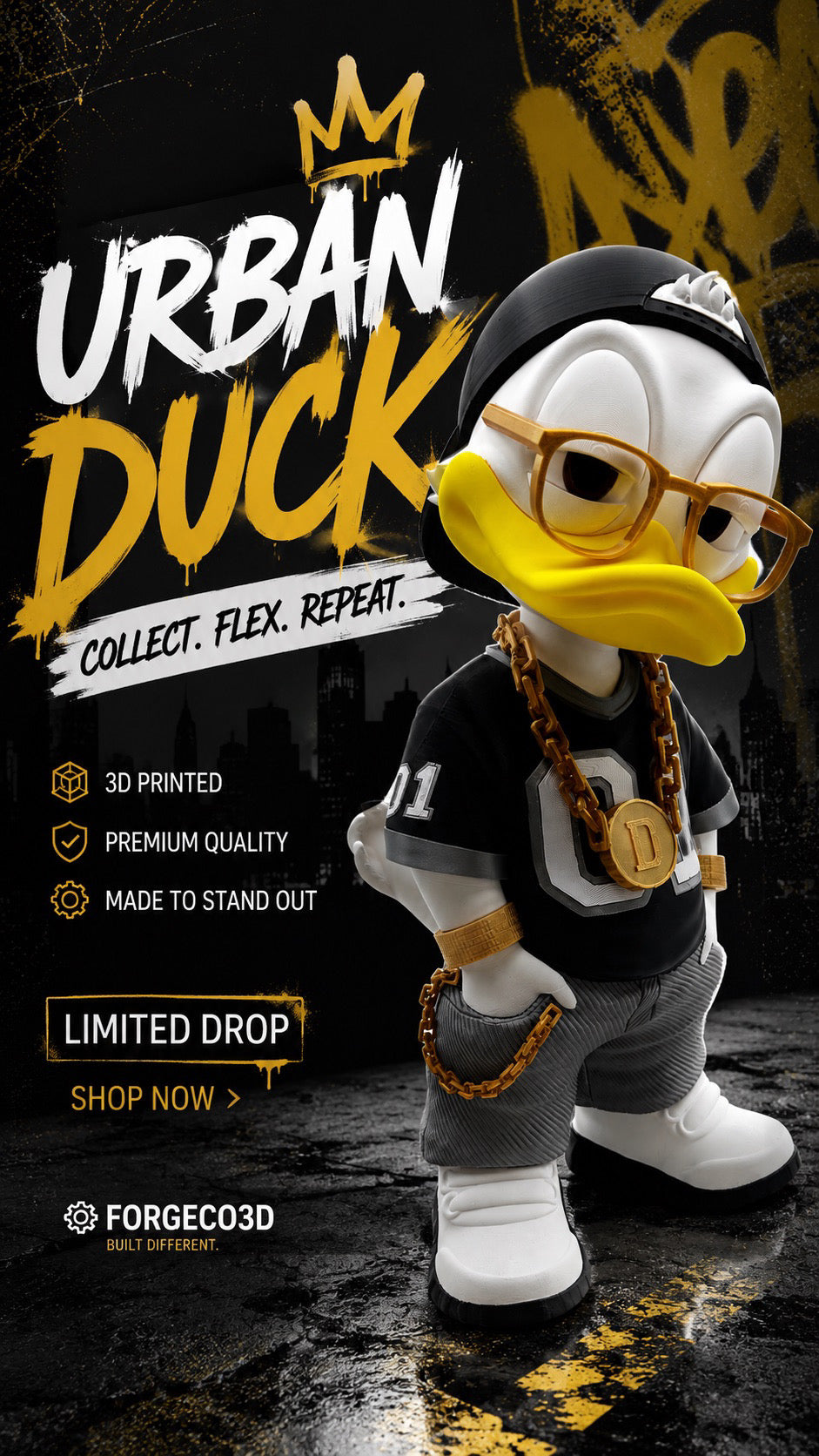Urban Duck – Premium 12" Designer Collectible