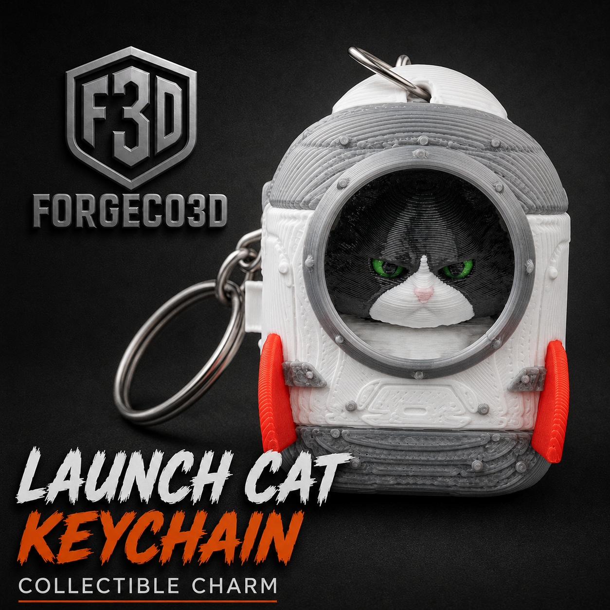 CatPack Backpack Buddies – 3D Printed Cat Keychains