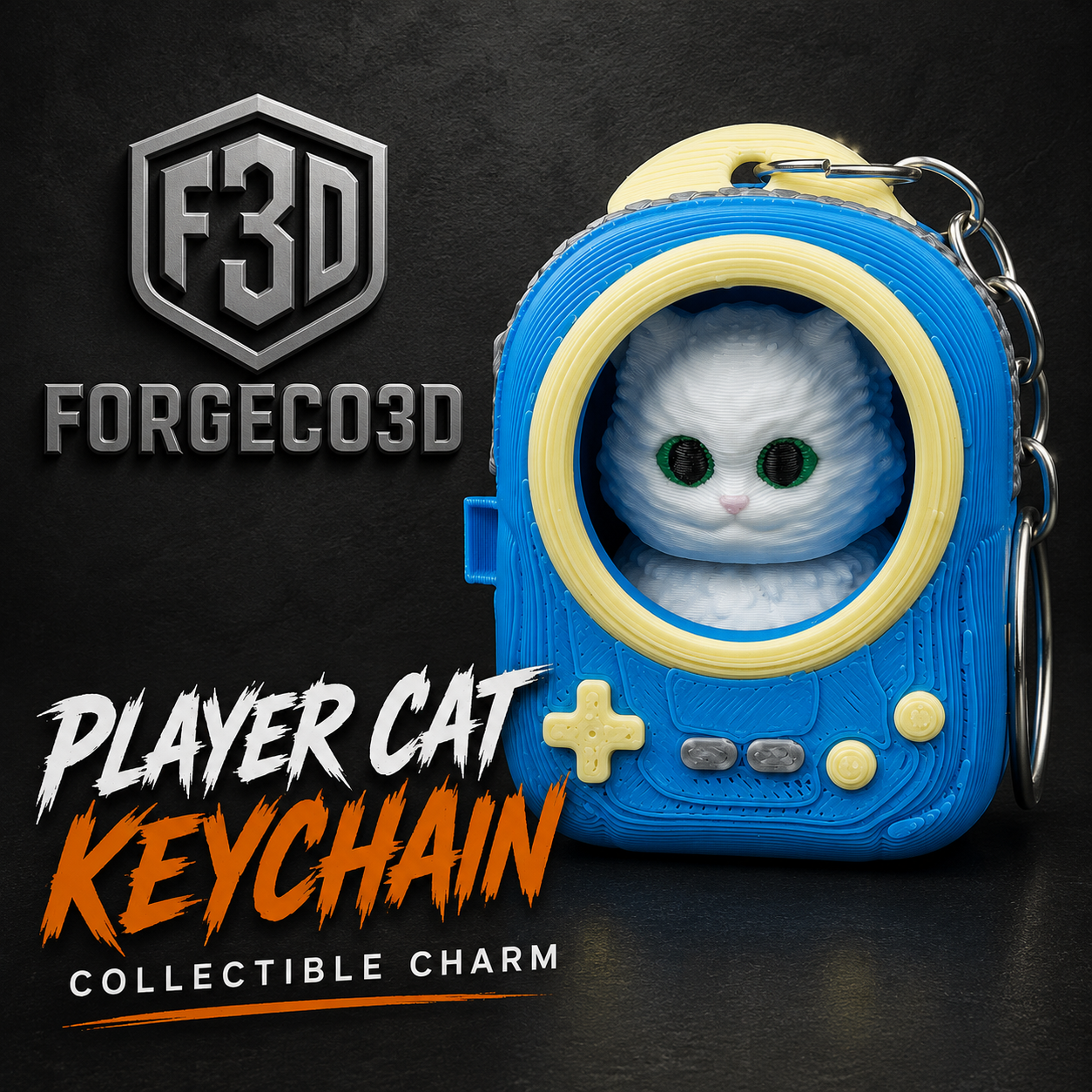 CatPack Backpack Buddies – 3D Printed Cat Keychains