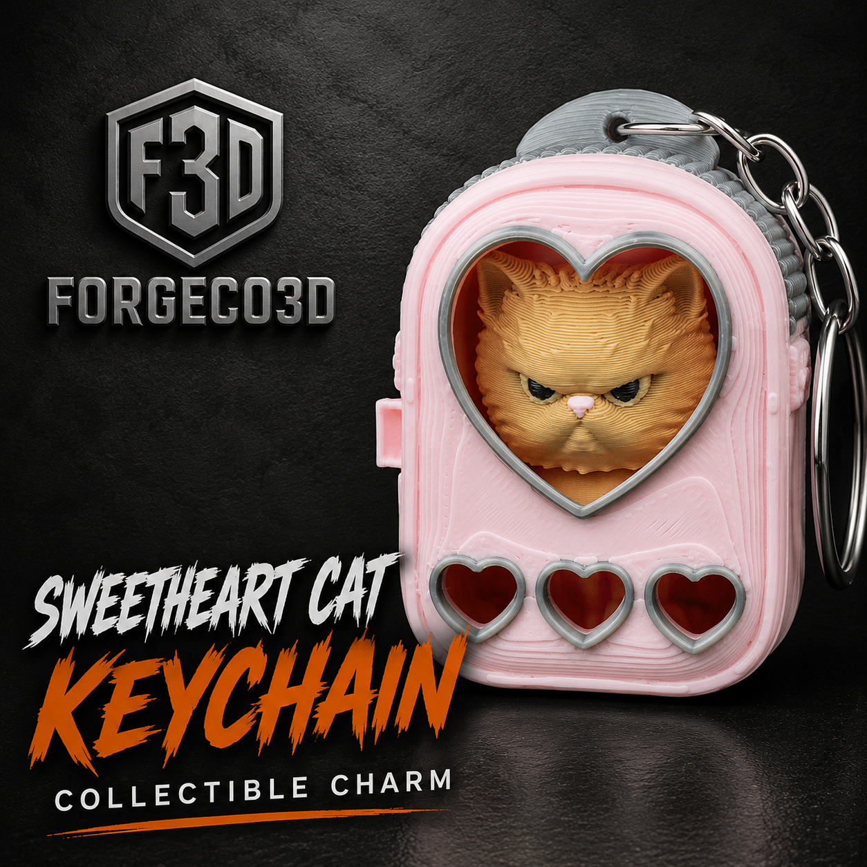 CatPack Backpack Buddies – 3D Printed Cat Keychains